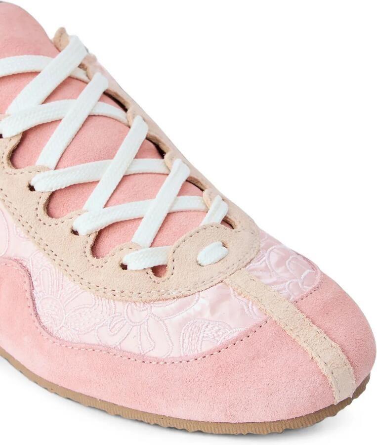 Cecilie Bahnsen Blaise Soft suède sneakers met borduurwerk Roze - Foto 2