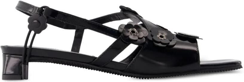 Cecilie Bahnsen Cabarna Box sandalen met bloemapplicatie Zwart
