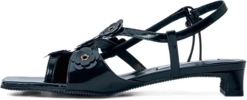 Cecilie Bahnsen Carna slingback sandalen verfraaid met bloemen Zwart