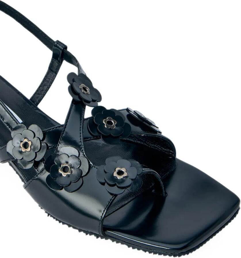 Cecilie Bahnsen Carna slingback sandalen verfraaid met bloemen Zwart - Foto 2