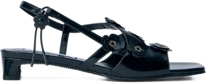 Cecilie Bahnsen Carna slingback sandalen verfraaid met bloemen Zwart - Foto 4