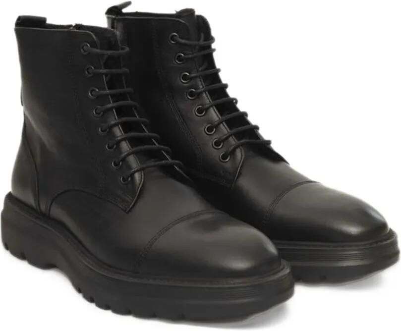 Cerruti 1881 lace-up leather boots Zwart
