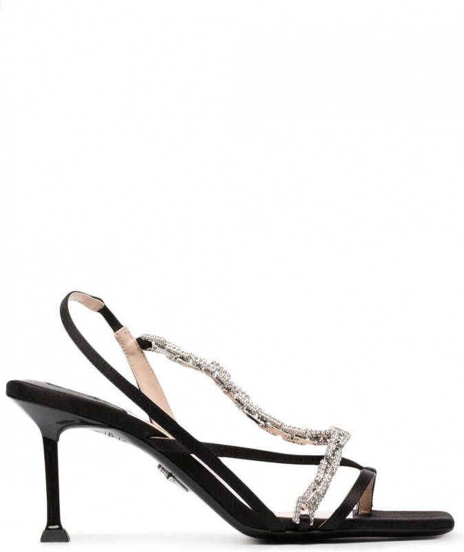 Cesare Paciotti Sandalen met edelsteen Zwart