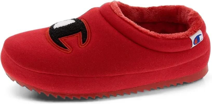 Champion Shuffle slippers met logo-patch Rood