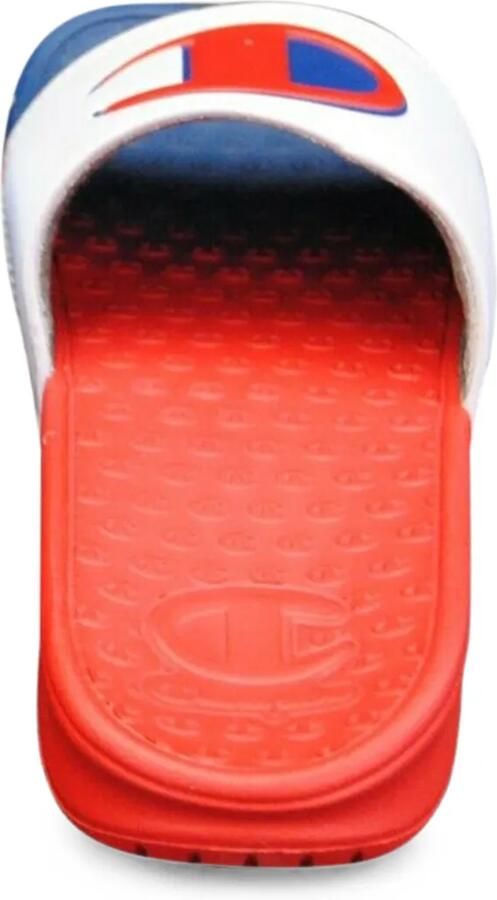 Champion Slippers met colourblocking en logo-patch Wit