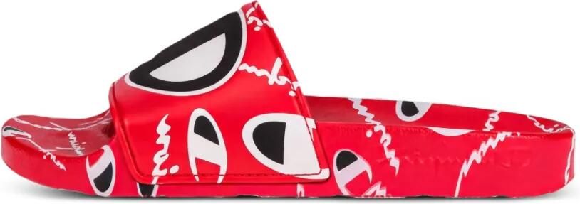 Champion Super logoprint slippers Rood