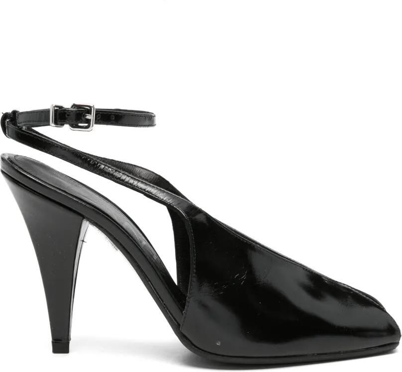 Chantal Leren sandalen met gesp Zwart