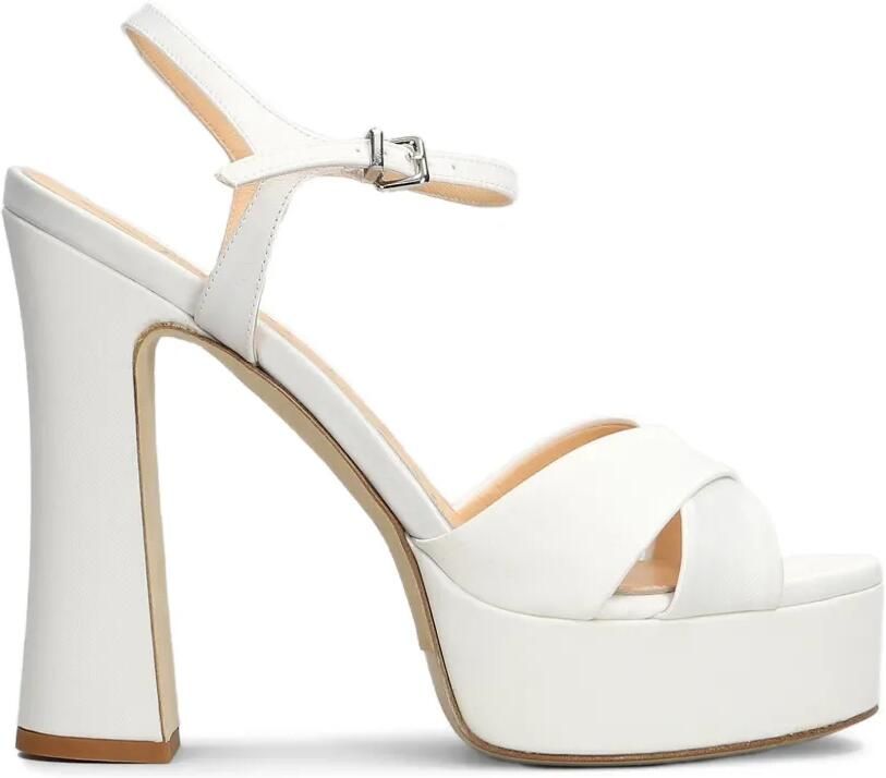 Chantal Sandalen met plateauzool Wit