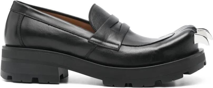 Charles Jeffrey Lover Leren loafers met klauwdetail Zwart