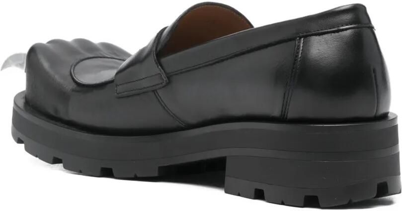 Charles Jeffrey Lover Leren loafers met klauwdetail Zwart - Foto 2
