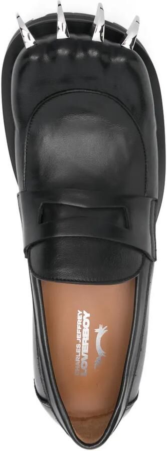 Charles Jeffrey Lover Leren loafers met klauwdetail Zwart - Foto 4