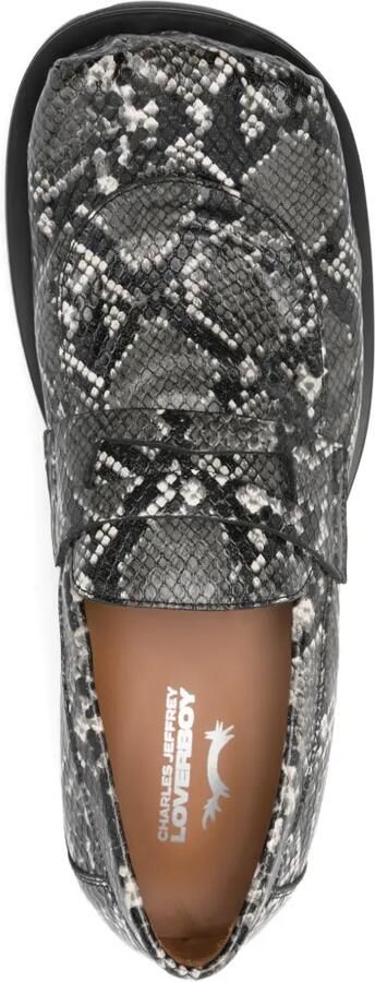 Charles Jeffrey Lover Loafers met slangenleer-effect Grijs - Foto 3
