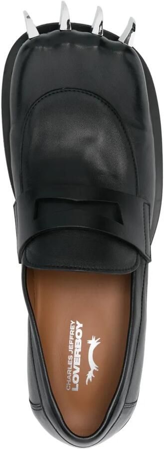Charles Jeffrey Lover Moggies loafers met gespdetail Zwart - Foto 4
