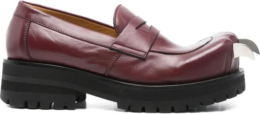 Charles Jeffrey Lover Penny loafers met klauw neus Rood