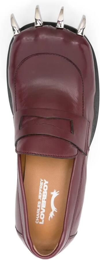 Charles Jeffrey Lover Penny loafers met klauw neus Rood - Foto 4