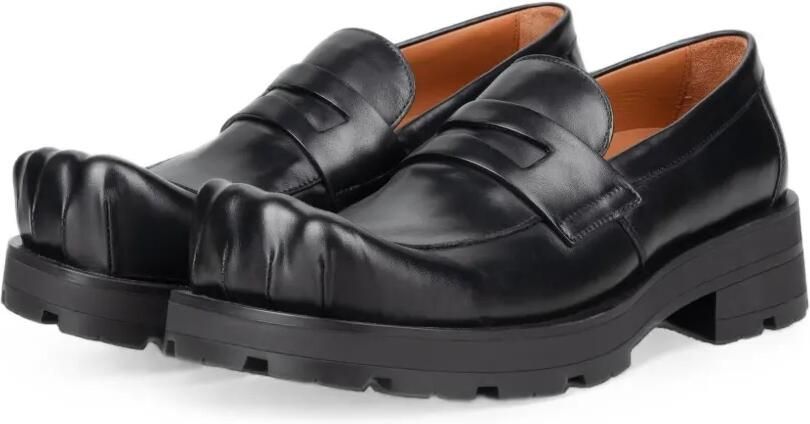 Charles Jeffrey Lover Sheathed Moggies loafers met bewerkte neus Zwart - Foto 4