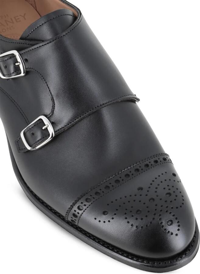 CHEANEY Schoenen met dubbele bandjes en brogue-detail Zwart - Foto 5