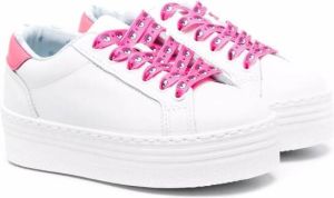 Chiara Ferragni Kids Logomania sneakers met plateauzool Wit