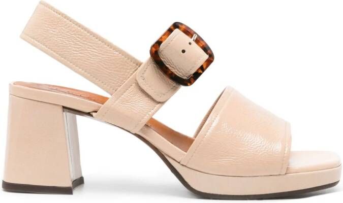 Chie Mihara 70mm Ginka leather sandals Beige