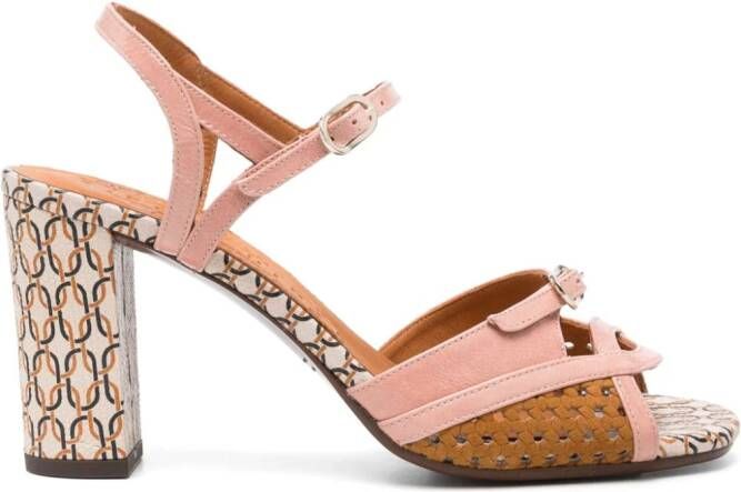 Chie Mihara Bindi 75 mm leren sandalen Roze