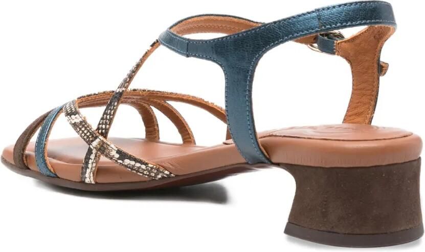 Chie Mihara 40 mm Fedan leren sandalen met slangen-effect Bruin - Foto 3