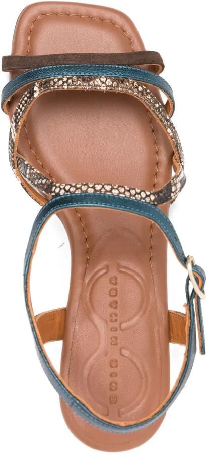 Chie Mihara 40 mm Fedan leren sandalen met slangen-effect Bruin - Foto 4