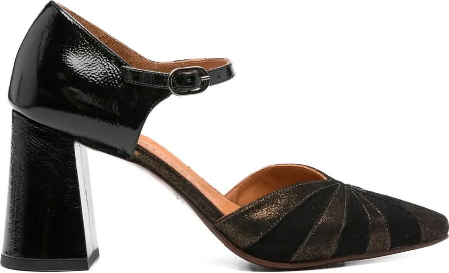 Chie Mihara 51 mm leren pumps met vlakken Zwart