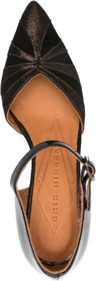 Chie Mihara 51 mm leren pumps met vlakken Zwart - Foto 3