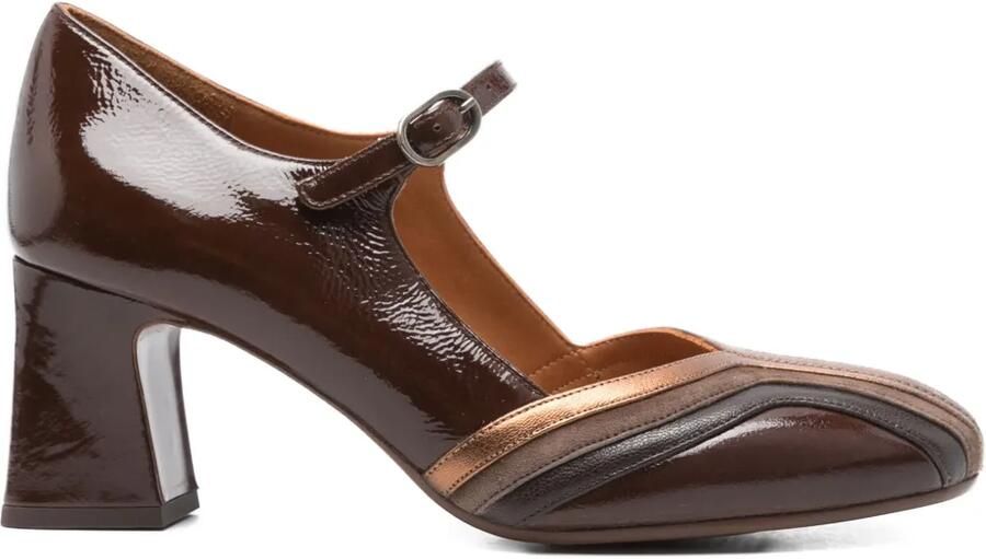 Chie Mihara 70 mm pumps met blokhak Bruin