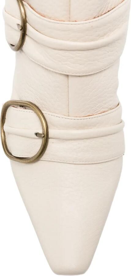 Chie Mihara Adila enkellaarzen met gespdetail Beige - Foto 3