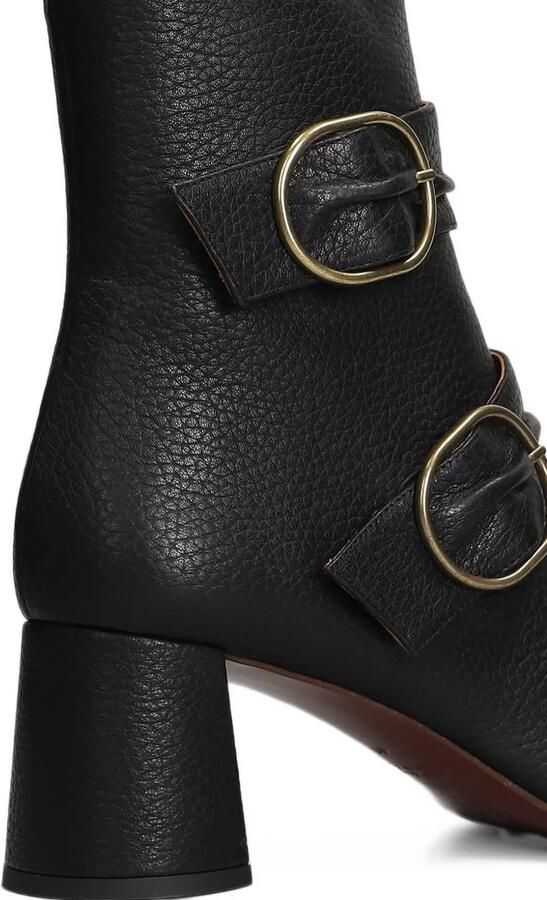 Chie Mihara Adila triple-buckle grained-leather ankle boots Zwart - Foto 5