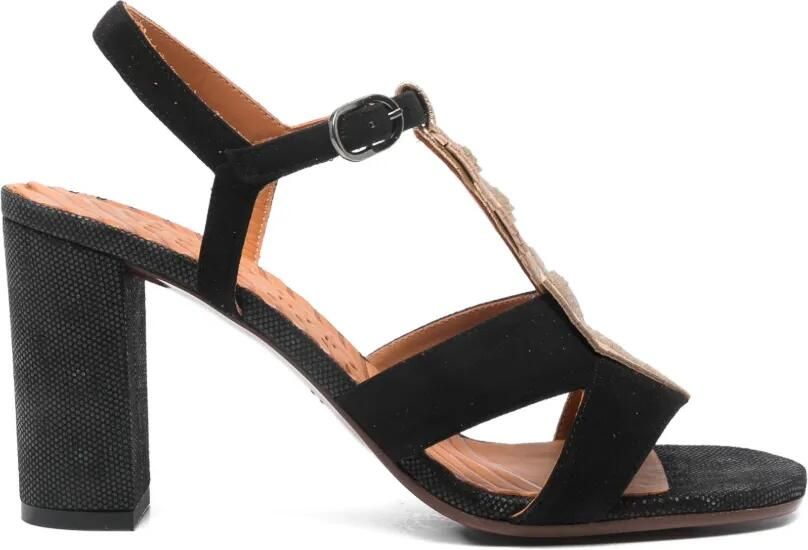 Chie Mihara Balia sandalen met bladerdetail Zwart