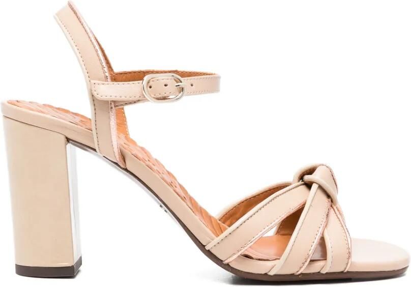 Chie Mihara Ballah geknoopte leren sandalen Beige