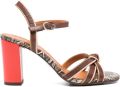 Chie Mihara Ballah geknoopte leren sandalen Bruin - Bruin