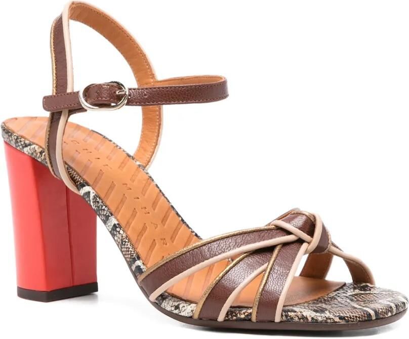 Chie Mihara Ballah geknoopte leren sandalen Bruin - Foto 3
