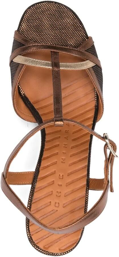 Chie Mihara Bejo leren sandalen met T-bandje Bruin - Foto 4