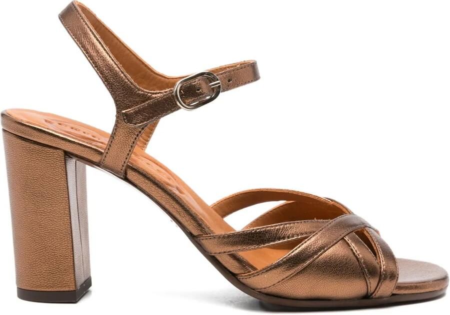 Chie Mihara Bemon 75 mm sandalen met gekruiste bandjes Bruin