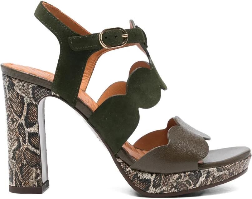 Chie Mihara Caliga gewelfde sandalen Groen