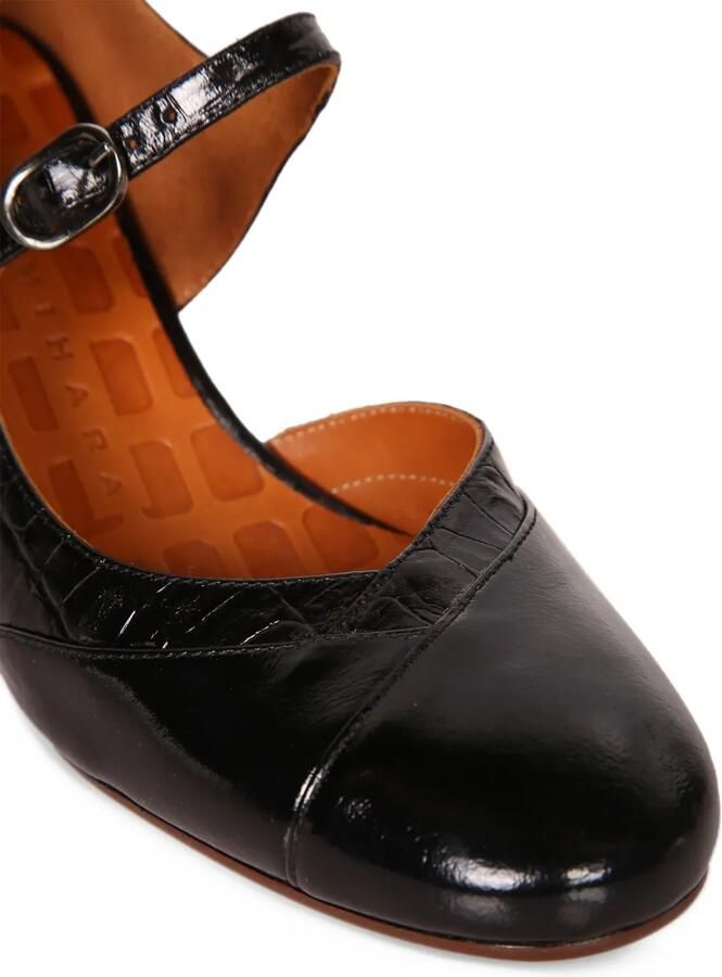 Chie Mihara crocodile-effect buckled pumps Zwart - Foto 2