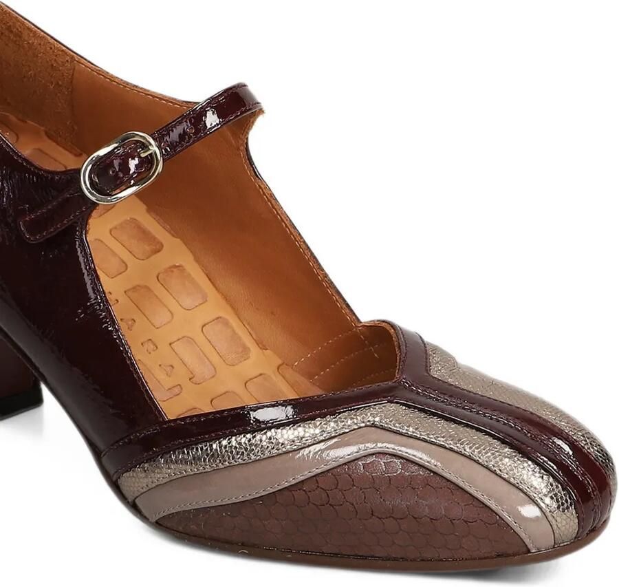 Chie Mihara Feva patent-finish panelled pumps Rood - Foto 2
