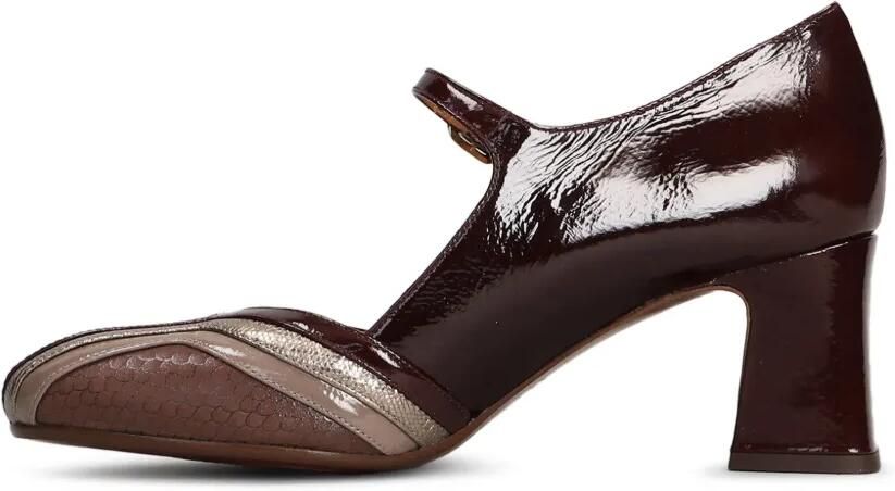 Chie Mihara Feva patent-finish panelled pumps Rood - Foto 5