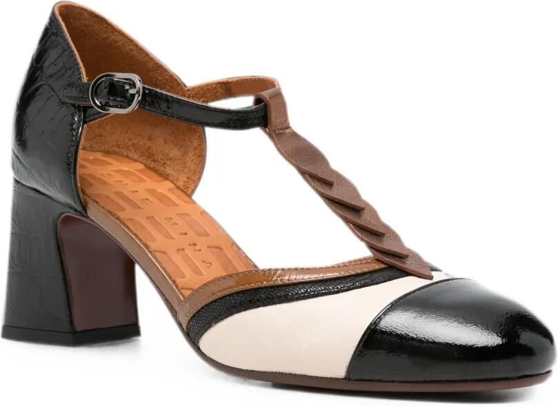 Chie Mihara Filly pumps met krokodillen-reliëf en T-bandje Zwart - Foto 3
