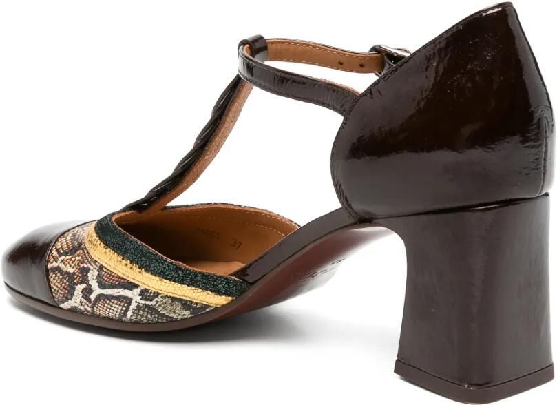 Chie Mihara Filly pumps met T-bandje en hak Bruin - Foto 2