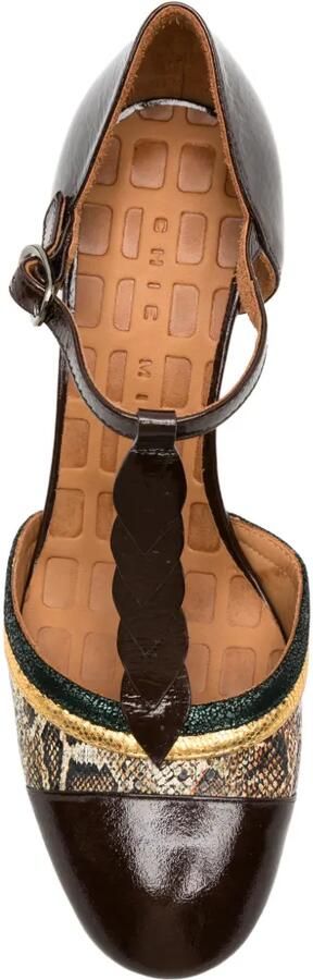 Chie Mihara Filly pumps met T-bandje en hak Bruin - Foto 4