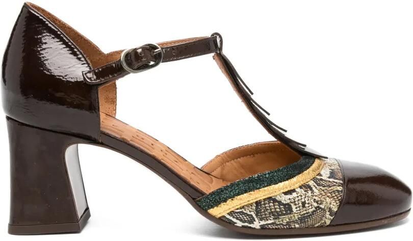 Chie Mihara Filly pumps met T-bandje en hak Bruin - Foto 3