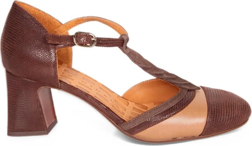 Chie Mihara Filly reptile-effect T-bar pumps Bruin