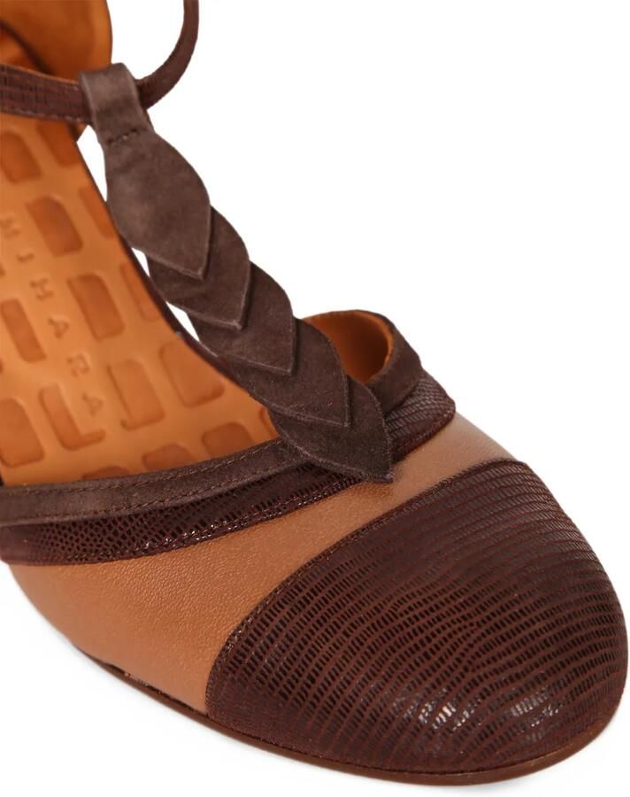 Chie Mihara Filly reptile-effect T-bar pumps Bruin - Foto 2
