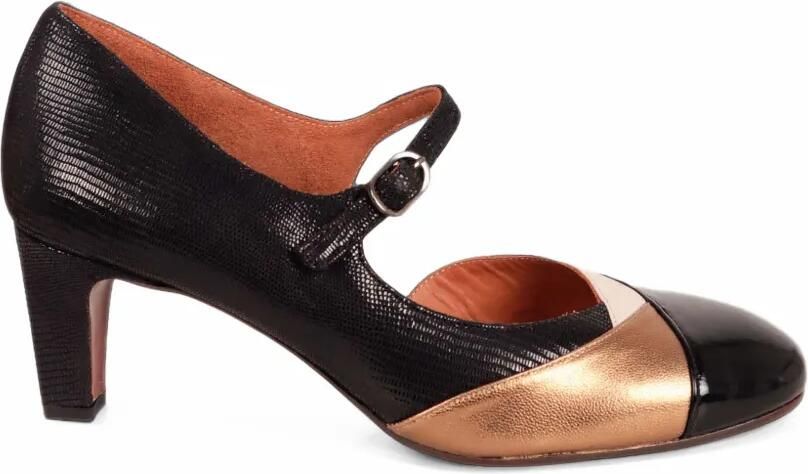 Chie Mihara Fyasa pumps met hagedissen-effect Zwart