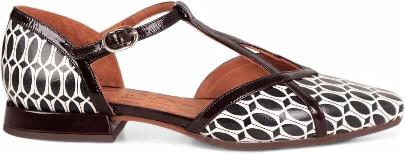 Chie Mihara Gidena pumps met geometrische print en T-bandje Rood