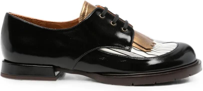 Chie Mihara Jeripa leren schoenen met franje Zwart